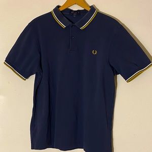 Fred Perry Navy/Gold Polo Shirt Size XL